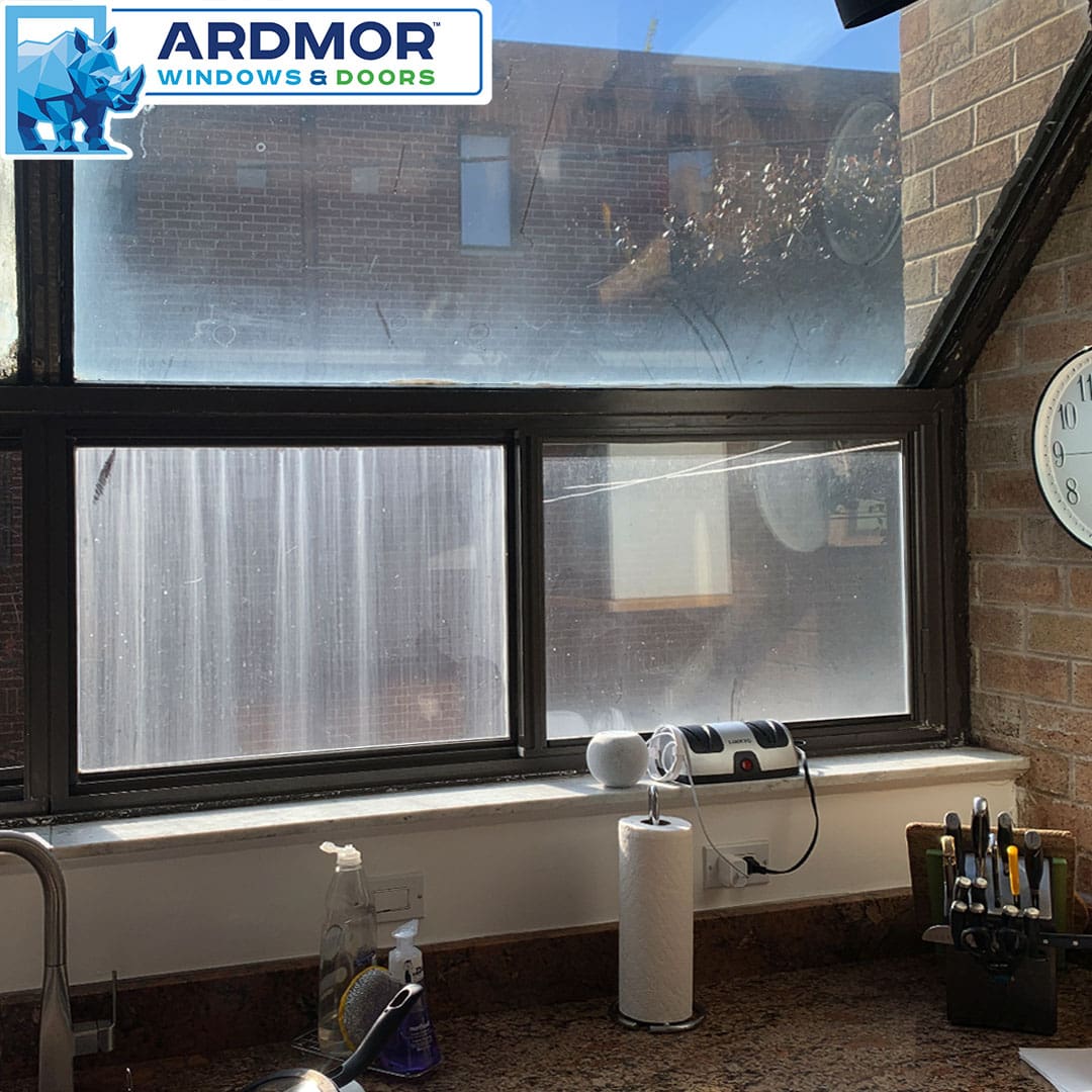 metal windows foggy glass replacement